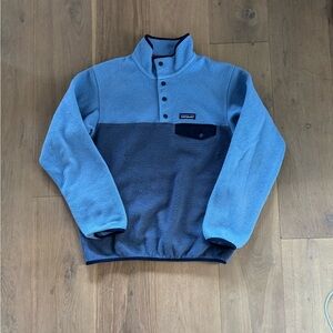 Patagonia two tone blue synchilla pullover